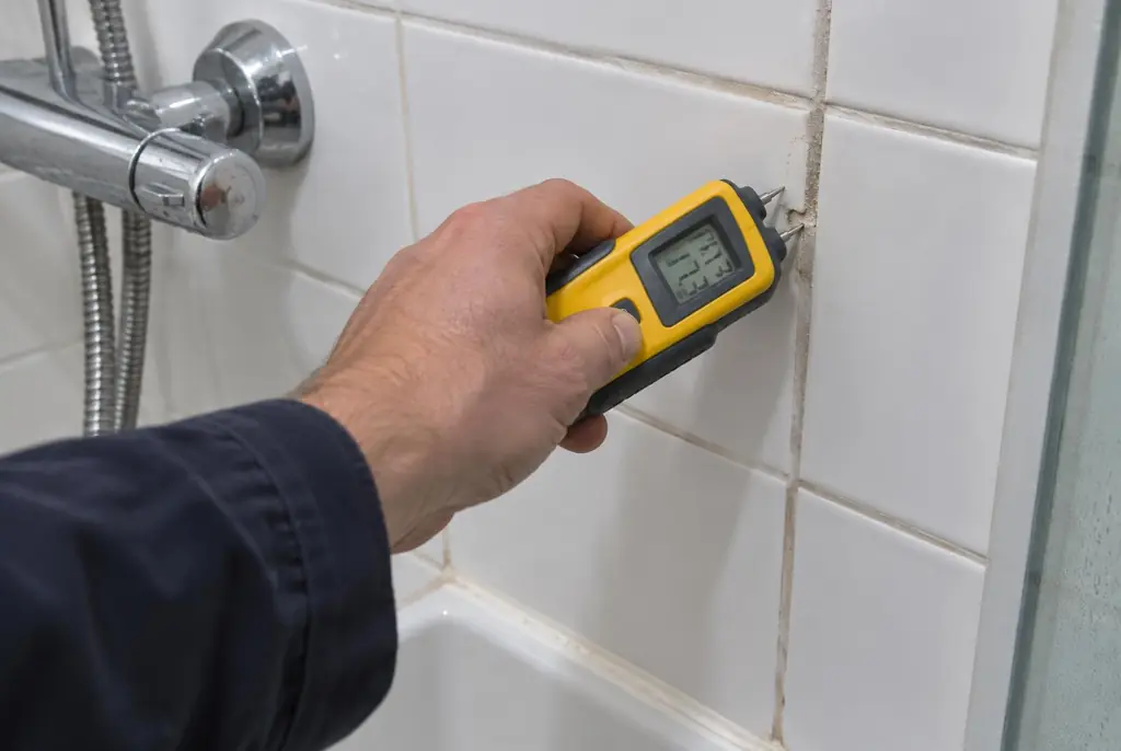 Lekdetectie Diemen – vochtmeter op badkamertegels bij de douche